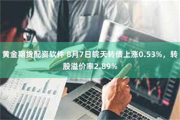 黄金期货配资软件 8月7日皖天转债上涨0.53%，转股溢价率2.89%