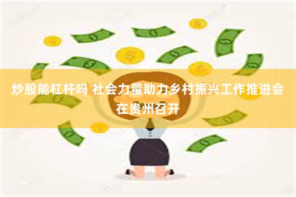 炒股能杠杆吗 社会力量助力乡村振兴工作推进会在贵州召开