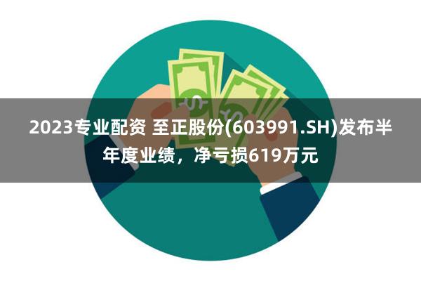 2023专业配资 至正股份(603991.SH)发布半年度业绩，净亏损619万元