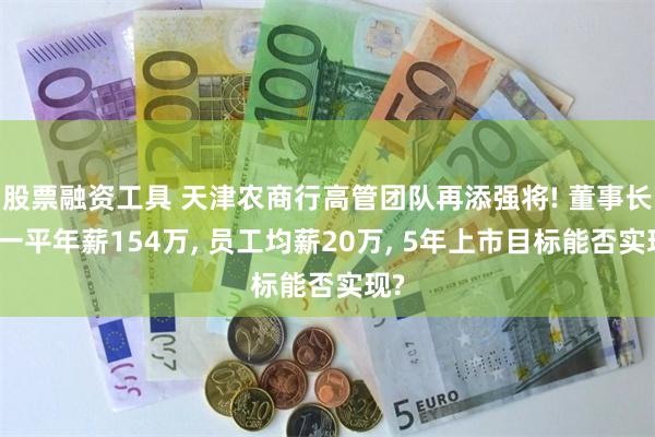 股票融资工具 天津农商行高管团队再添强将! 董事长唐一平年薪154万, 员工均薪20万, 5年上市目标能否实现?